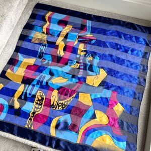 Silky Synthetic Picasso Fine Art Abstract Large Scarf Wrap Shawl - 41" Square